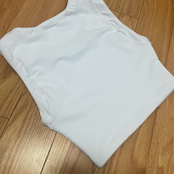 Sahara Ray White Ribbed Tank High Waist Bikini - Picture 7 of 14